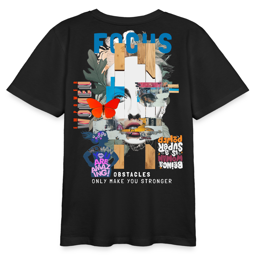 Nerthus, Gesicht, 1st | Teenager Bio T-Shirt - Schwarz