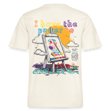 Noctharius, Malen, 1st | Essential, Relaxed Fit Unisex Bio T-Shirt - Naturweiß 