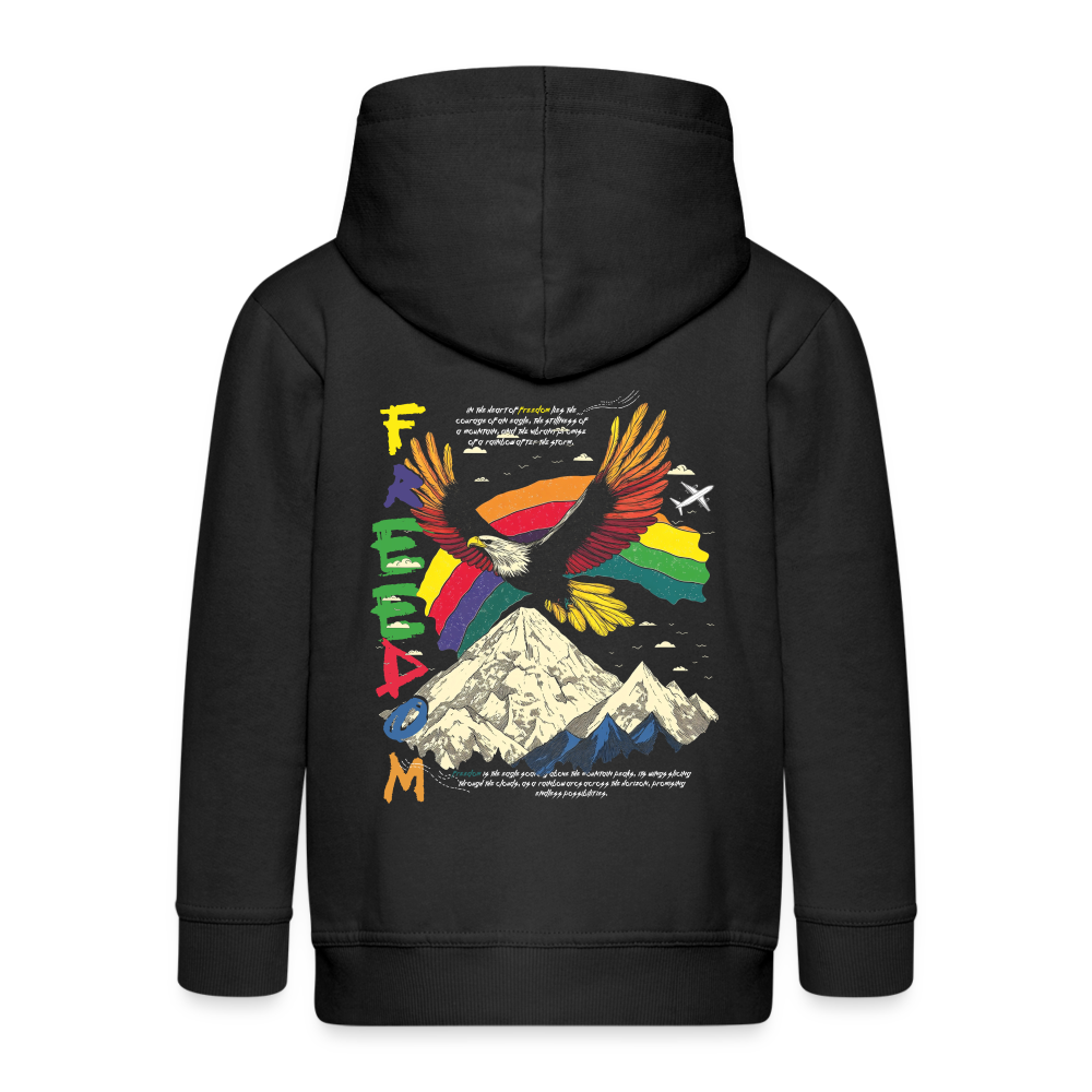 Susanoo, Adler, 1st | Kinder Zip Hoodie - Schwarz
