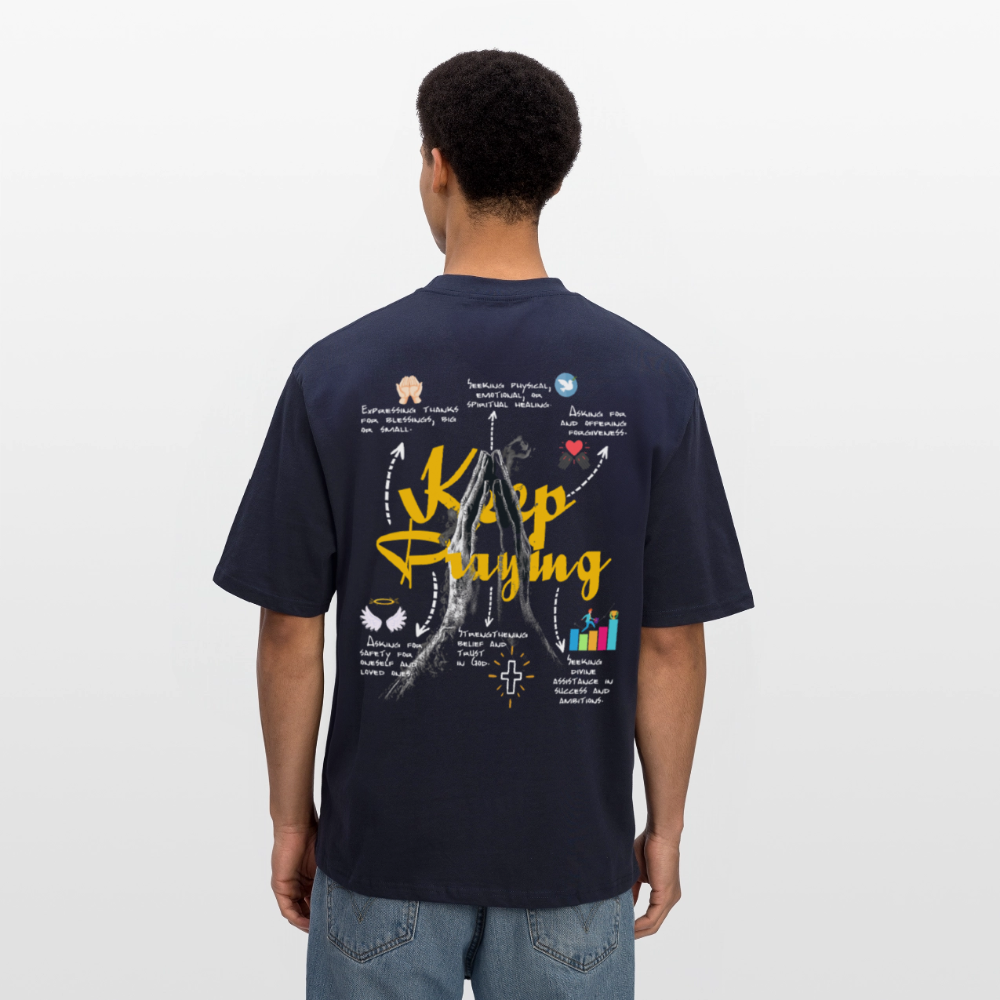 Maian, Beten, 1st | Breezy, Oversized Unisex T-Shirt - Navy