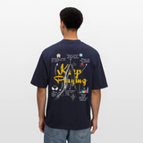 Maian, Beten, 1st | Breezy, Oversized Unisex T-Shirt - Navy