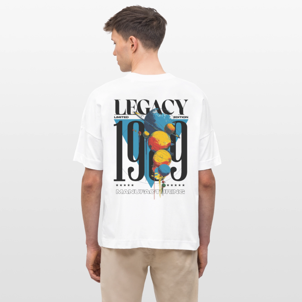 Aegirion, Planeten, 1st | Blaster, Oversize Bio T-Shirt, Unisex - Weiß