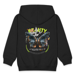 Harith, Schmetterling, 1st | Kinder Zip Hoodie - Schwarz