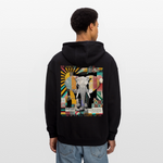 Thanatain, Elefant, 1st | Freshhood, Oversized Unisex Hoodie - Schwarz