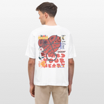 Orvandir, Herz, 1st | Blaster, Oversize Bio T-Shirt, Unisex - Weiß