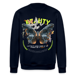 Harith, Schmetterling, 1st | Roller, Unisex Bio-Sweatshirt - Navy