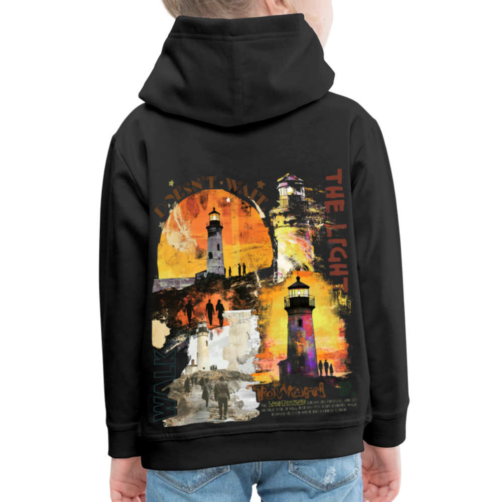 Morian, Leuchtturm, 1st | Kinder Hoodie - Schwarz