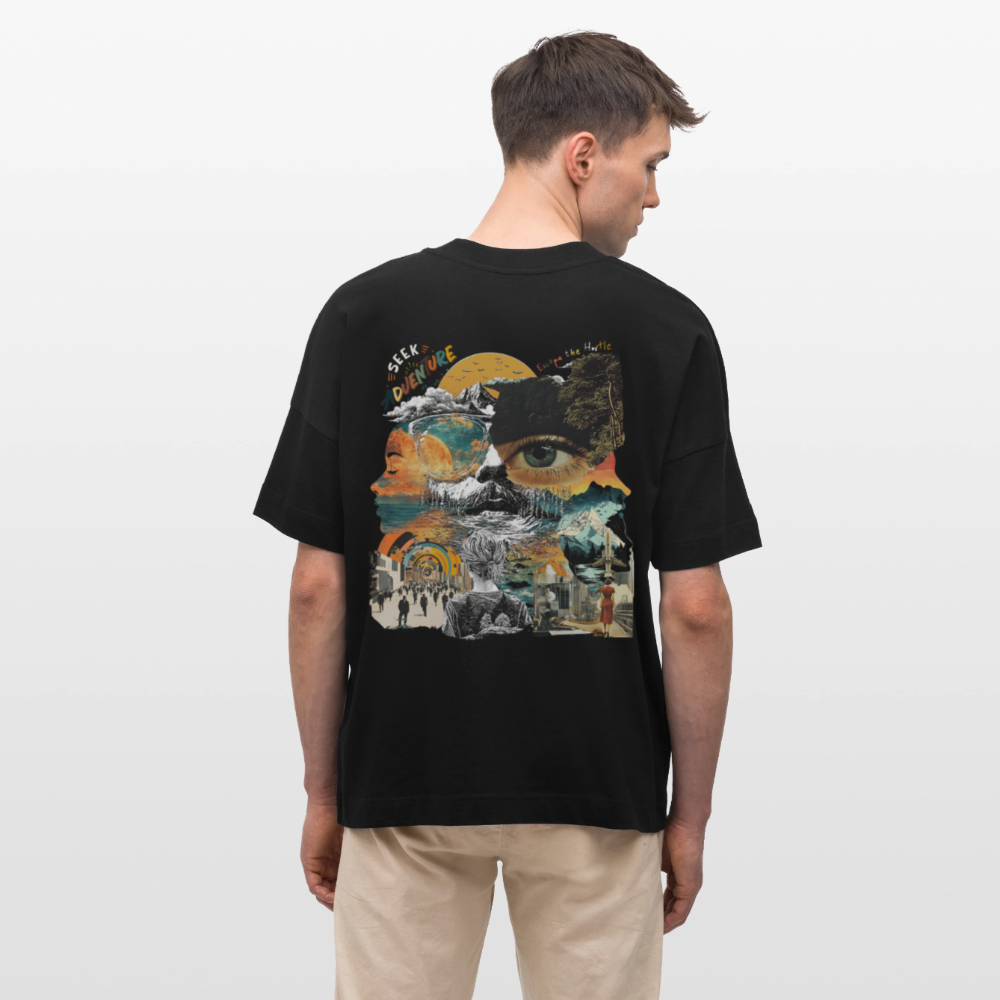 Helian, Frau, 1st | Blaster, Oversize Bio T-Shirt, Unisex - Schwarz