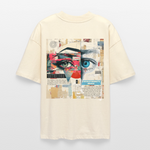 Marsyros, Augen, 1st | Blaster, Oversize Bio T-Shirt, Unisex - Weißgrau