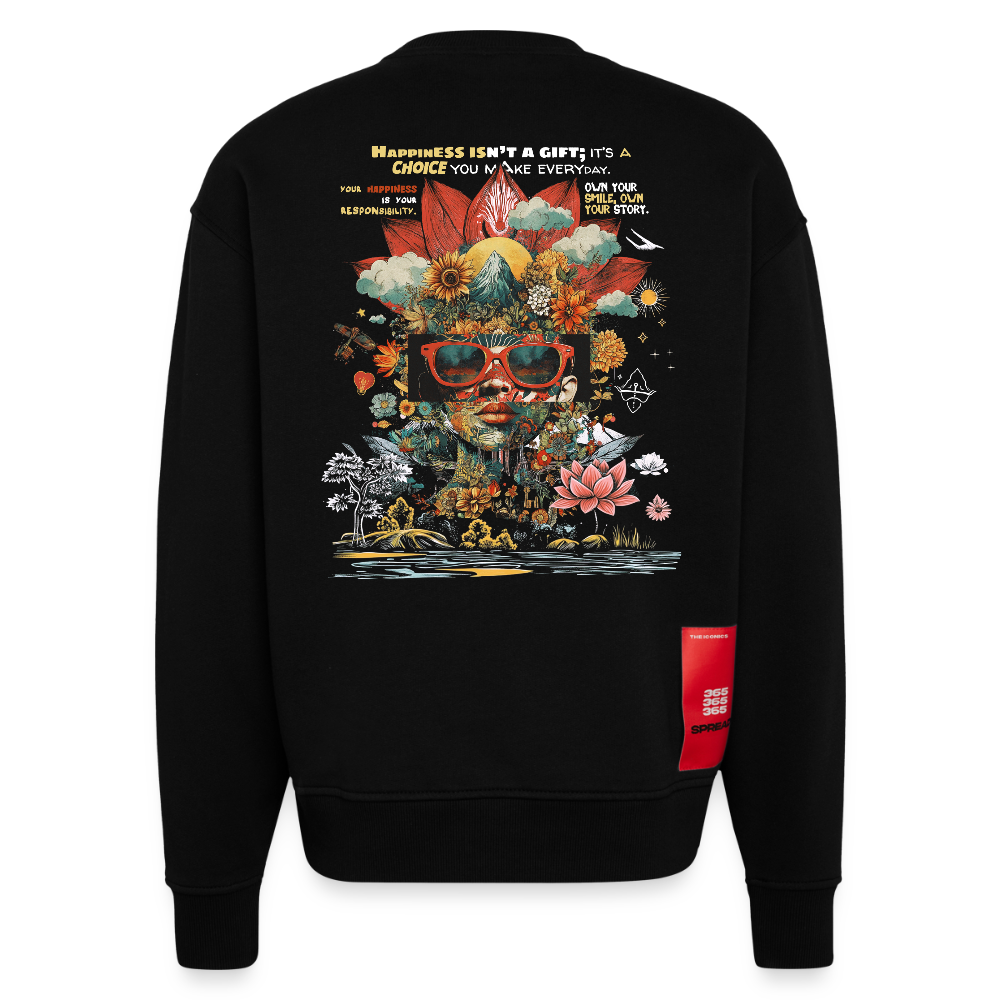 Ix Chel , Natur, 1st | Heavyweight Oversized Bio Sweater, Unisex - SOLID BLACK