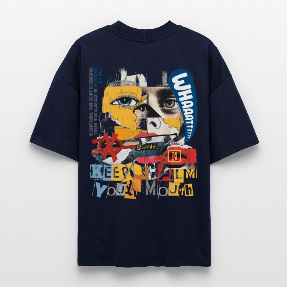Kronan, Gesicht, 1st | Blaster, Oversize Bio T-Shirt, Unisex - Navy