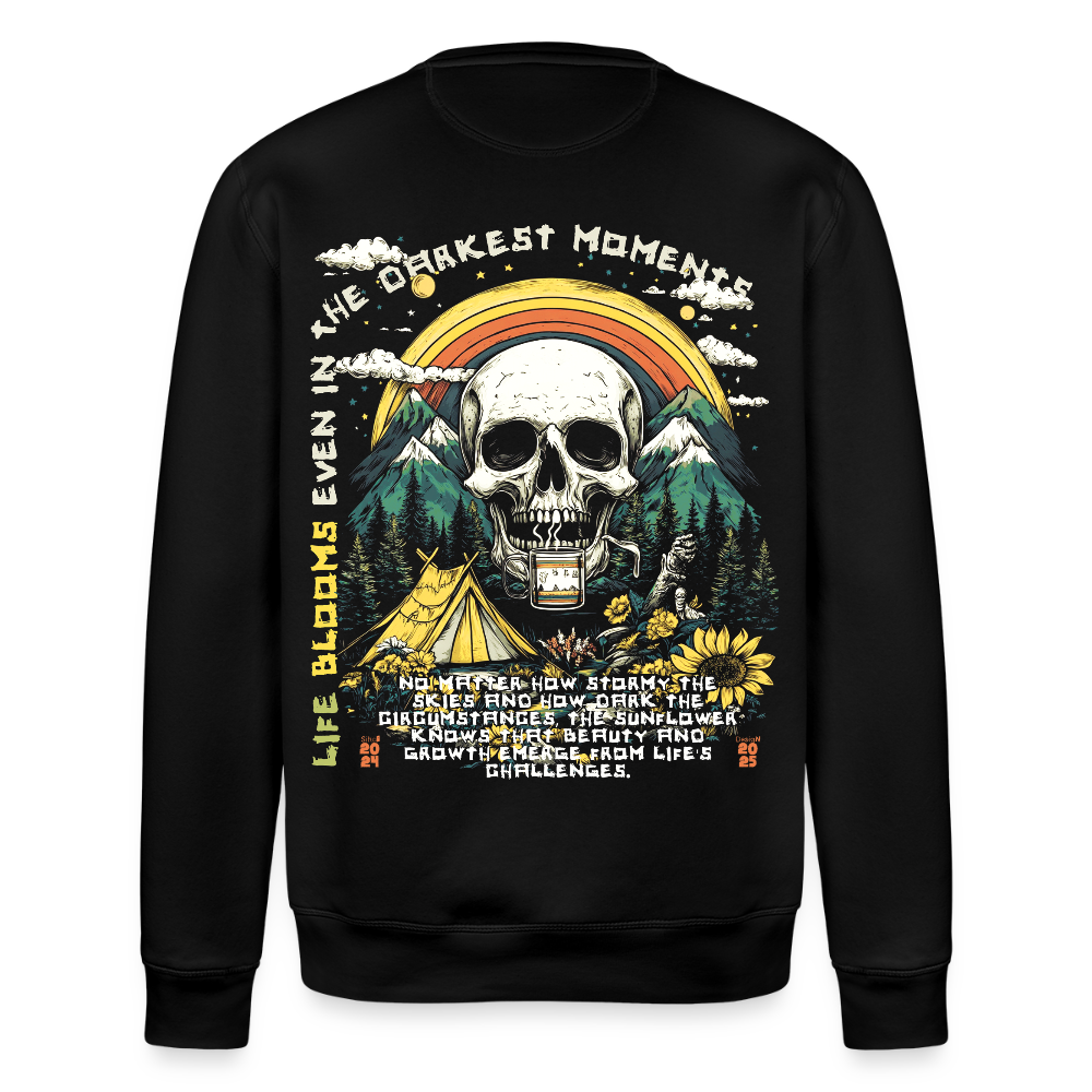 Panian, Berge, 1st | Roller, Unisex Bio-Sweatshirt - Schwarz