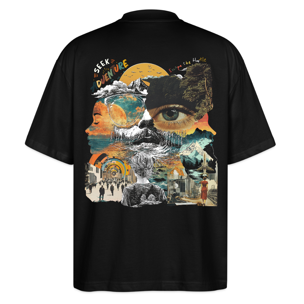 Helian, Frau, 1st | Blaster, Oversize Bio T-Shirt, Unisex - Schwarz