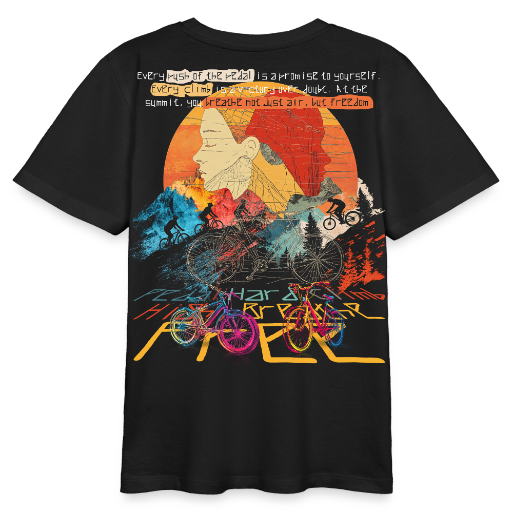Panos, Fahrrad, 1st | Teenager Bio T-Shirt - Schwarz