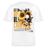 Umbraxion, Sonnenblume, 1st | Essential, Relaxed Fit Unisex Bio T-Shirt - Weiß