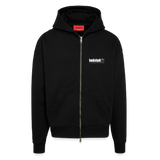 Aresia, Zebra, 1st | Heavyweight Oversized Bio Zip Hoodie, Unisex - SOLID BLACK