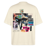 Saturnion, Raabe, 1st | Blaster, Oversize Bio T-Shirt, Unisex - Weißgrau