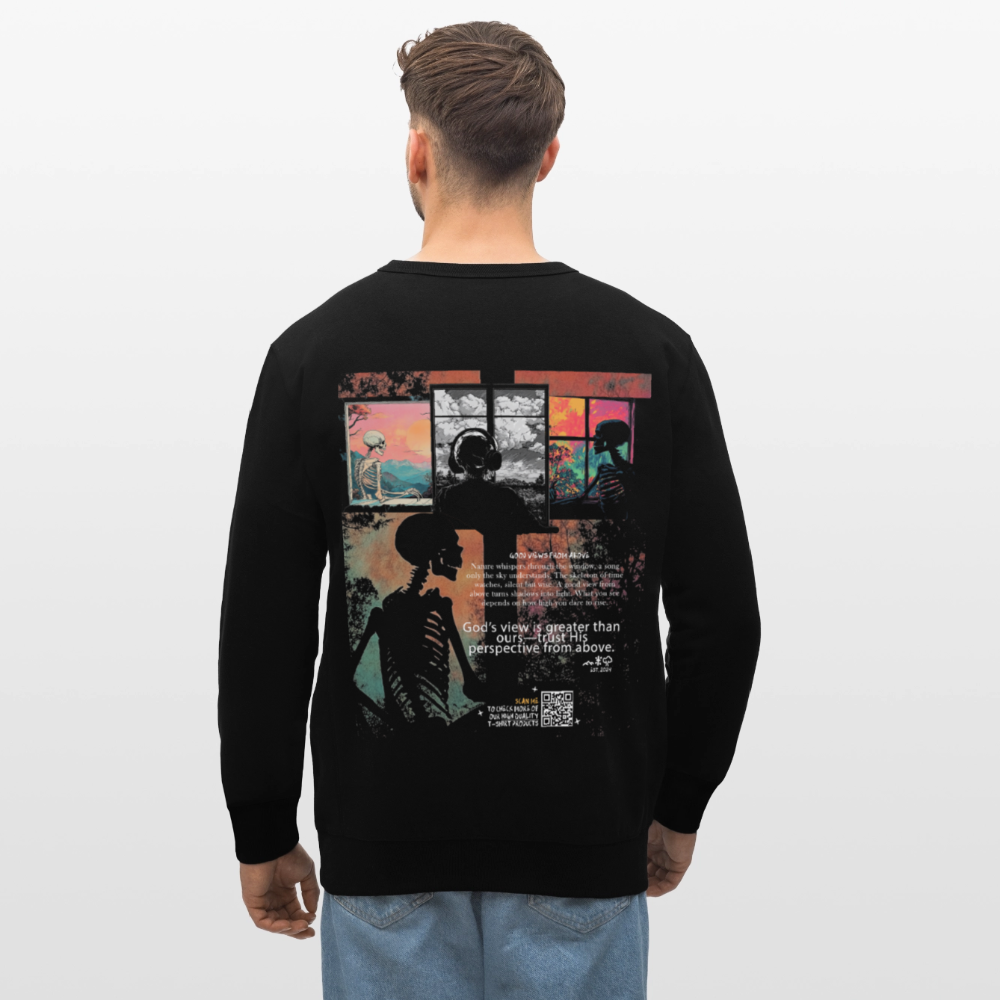 Erosan, Fenster, 1st | Roller, Unisex Bio-Sweatshirt - Schwarz