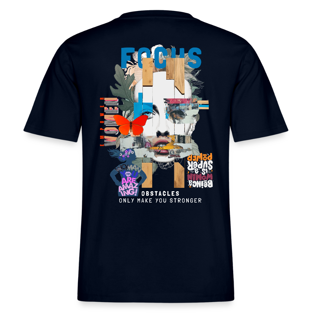 Nerthus, Gesicht, 1st | Essential, Relaxed Fit Unisex Bio T-Shirt - Navy