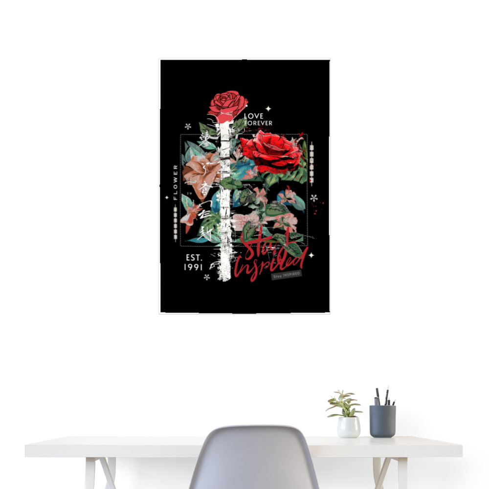Loreley, Rose, 1st | Poster 60x90 cm - Weiß