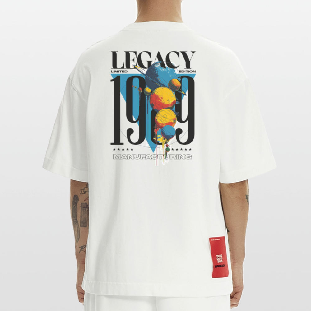 Aegirion, Planeten, 1st | Heve, Heavyweight Oversized Bio T-Shirt, Unisex - OFF WHITE