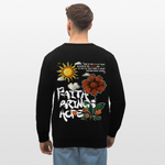 Odin , Blume, 1st | Roller, Unisex Bio-Sweatshirt - Schwarz