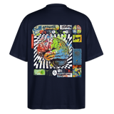 Apollon, Gehirn, 1st | Blaster, Oversize Bio T-Shirt, Unisex - Navy