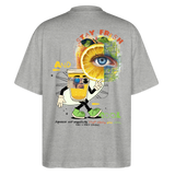 Neptaros, Zitrone, 1st | Blaster, Oversize Bio T-Shirt, Unisex - Grau meliert