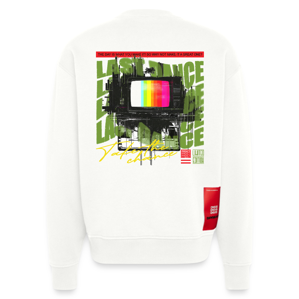 Oblivionis, Fernseher, 1st | Heavyweight Oversized Bio Sweater, Unisex - OFF WHITE