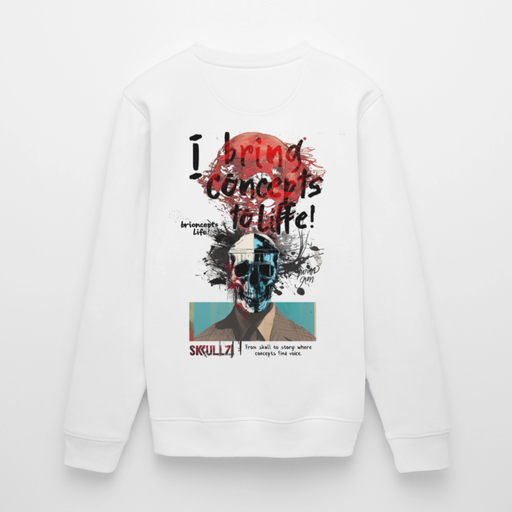 Titanis, Totenkopf, 1st | Roller, Unisex Bio-Sweatshirt - Weiß