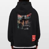 Erosan, Fenster, 1st | Heavyweight Oversized Bio Hoodie, Unisex - SOLID BLACK