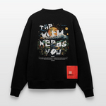 Ereshkigal, Berge, 1st | Heavyweight Oversized Bio Sweater, Unisex - SOLID BLACK