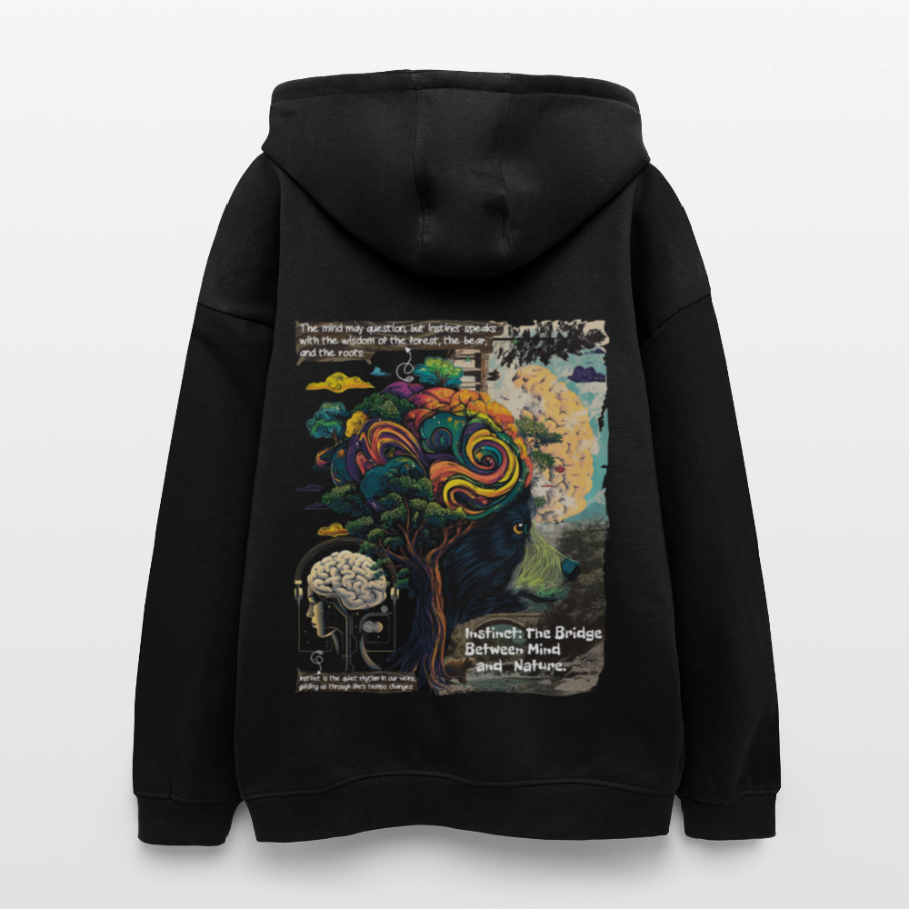 Aphroan, Bär, 1st | Freshhood, Oversized Unisex Hoodie - Schwarz