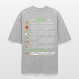 Astraeian, Symbole, 1st | Blaster, Oversize Bio T-Shirt, Unisex - Grau meliert