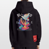 Posei, Taube, 1st | Heavyweight Oversized Bio Hoodie, Unisex - SOLID BLACK