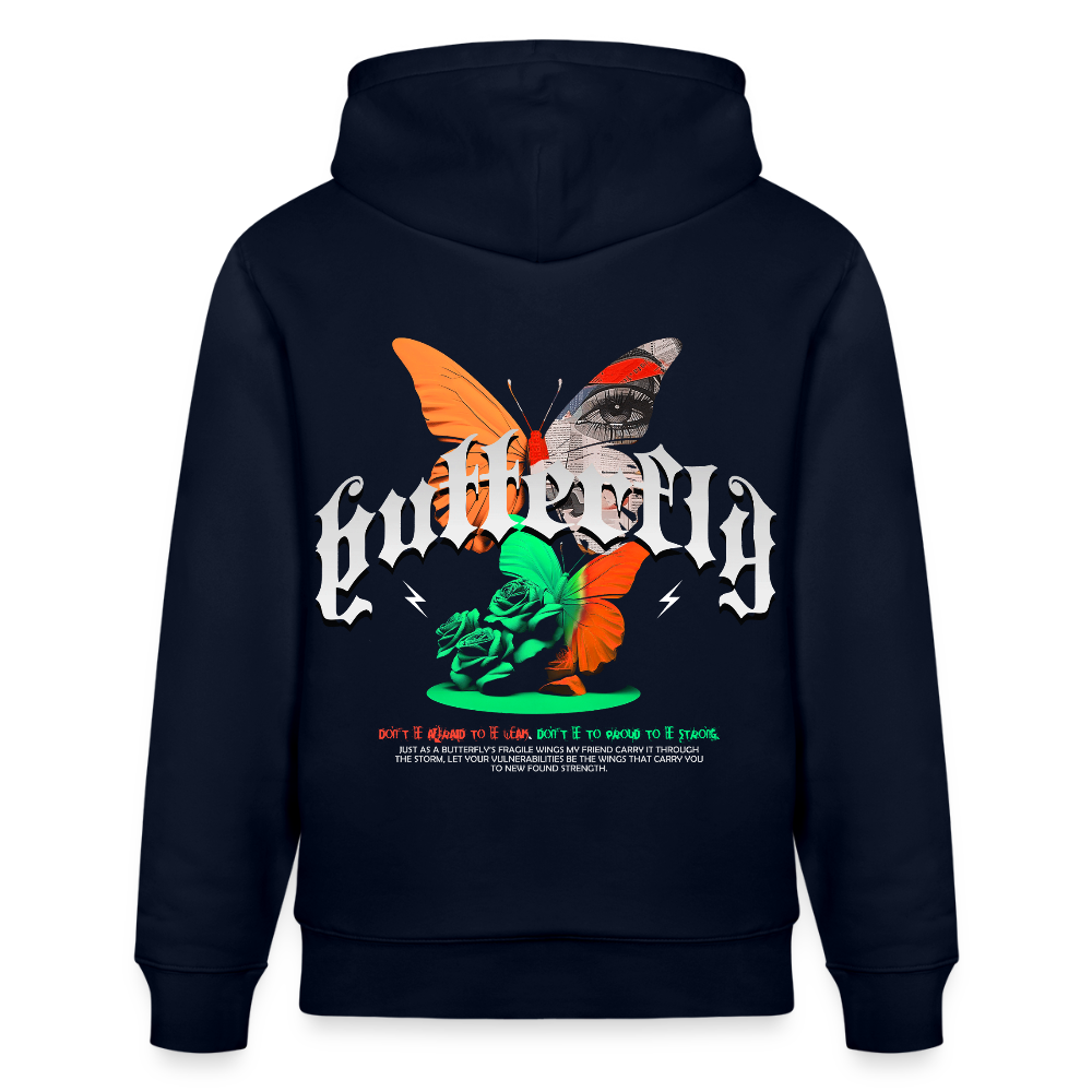 Noşîrêwan, Schmetterling, 1st | Cruiser, Unisex Bio-Hoodie - Navy