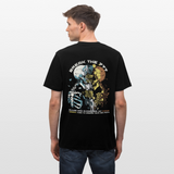 Fujin, Totenkopf, 1st | Essential, Relaxed Fit Unisex Bio T-Shirt - Schwarz