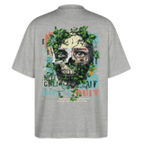 Persephi, Totenkopf, 1st | Blaster, Oversize Bio T-Shirt, Unisex - Grau meliert