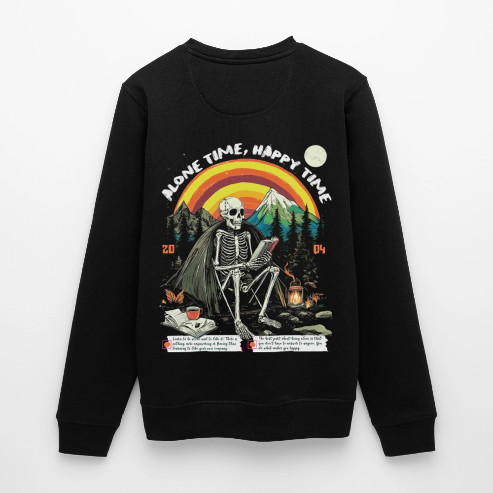 Tethyan, Skelet, 1st | Roller, Unisex Bio-Sweatshirt - Schwarz