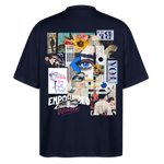 Jade, Augen, 1st | Blaster, Oversize Bio T-Shirt, Unisex - Navy