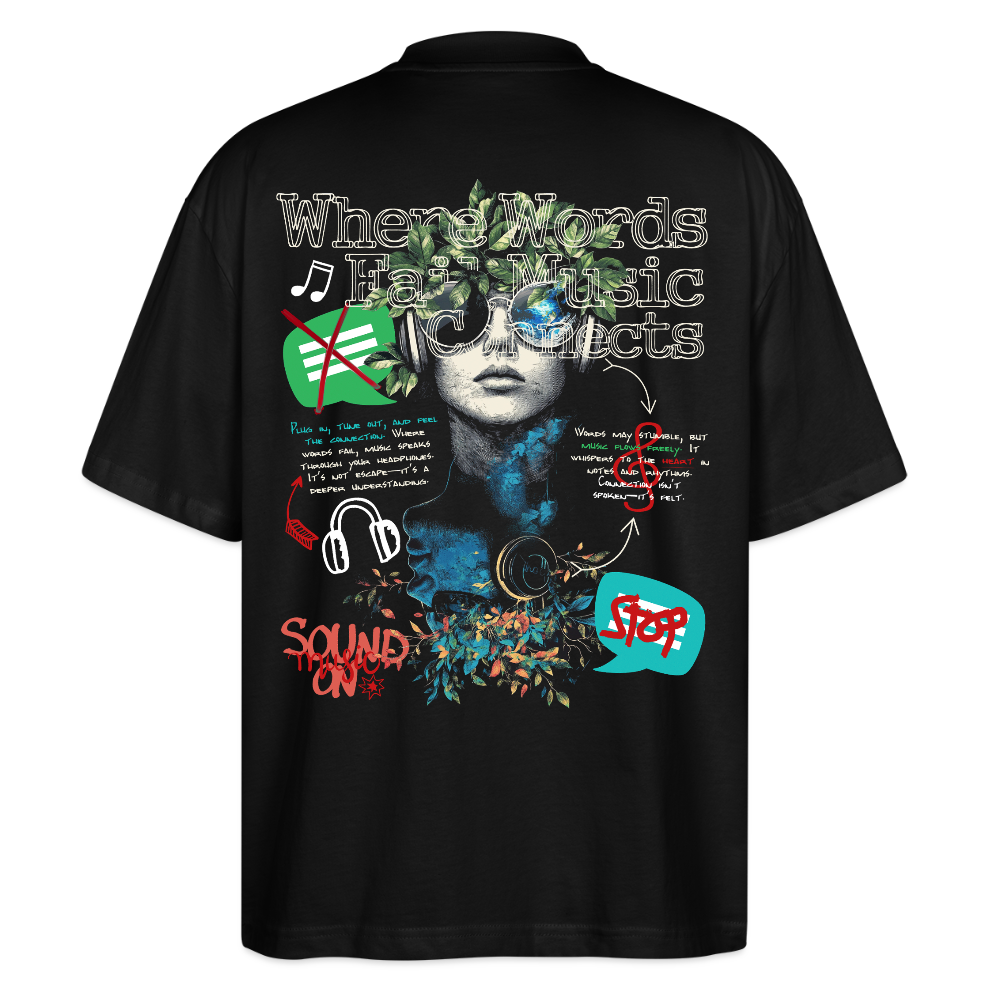 Apollan, Musik, 1st | Blaster, Oversize Bio T-Shirt, Unisex - Schwarz
