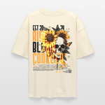 Umbraxion, Sonnenblume, 1st | Blaster, Oversize Bio T-Shirt, Unisex - Weißgrau