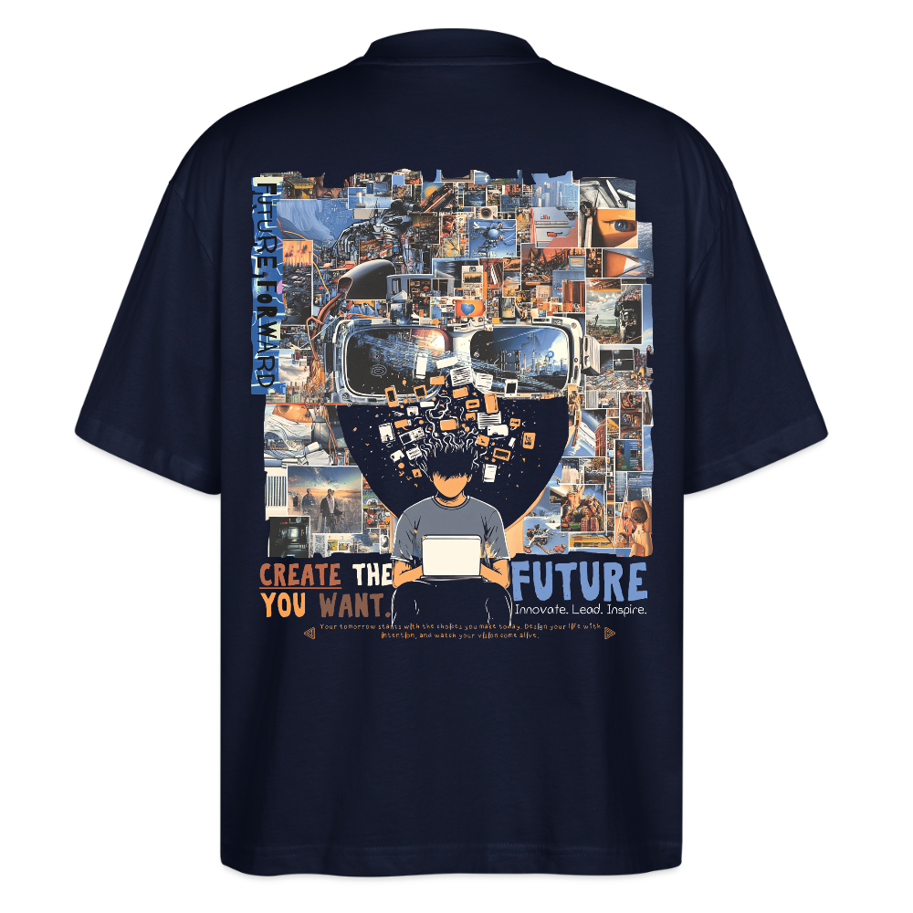 Sakhr, Informatik, 1st | Blaster, Oversize Bio T-Shirt, Unisex - Navy
