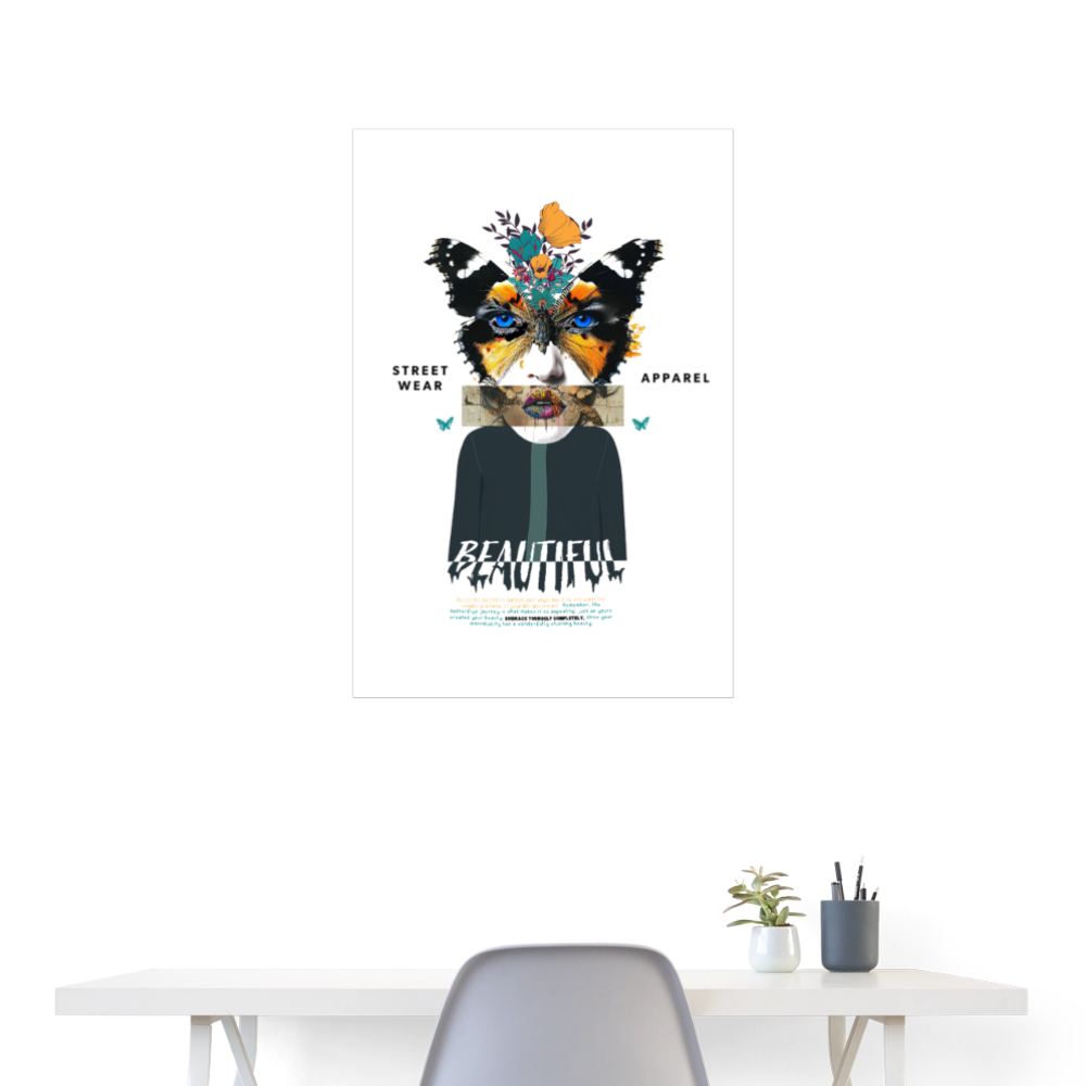 Siriothis, Schmetterling, 1st | Poster 60x90 cm - Weiß