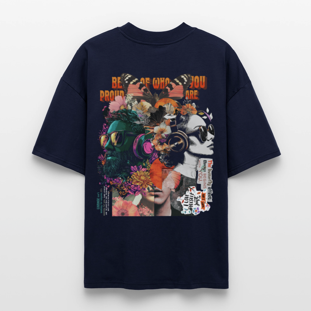 Qareen, Sonnenbrille, 1st | Blaster, Oversize Bio T-Shirt, Unisex - Navy