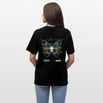 Hesinkar, Schmetterling, 1st | Essential, Relaxed Fit Unisex Bio T-Shirt - Schwarz