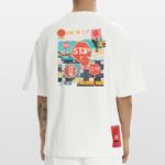 Solvarion, Stopp, 1st | Heve, Heavyweight Oversized Bio T-Shirt, Unisex - OFF WHITE
