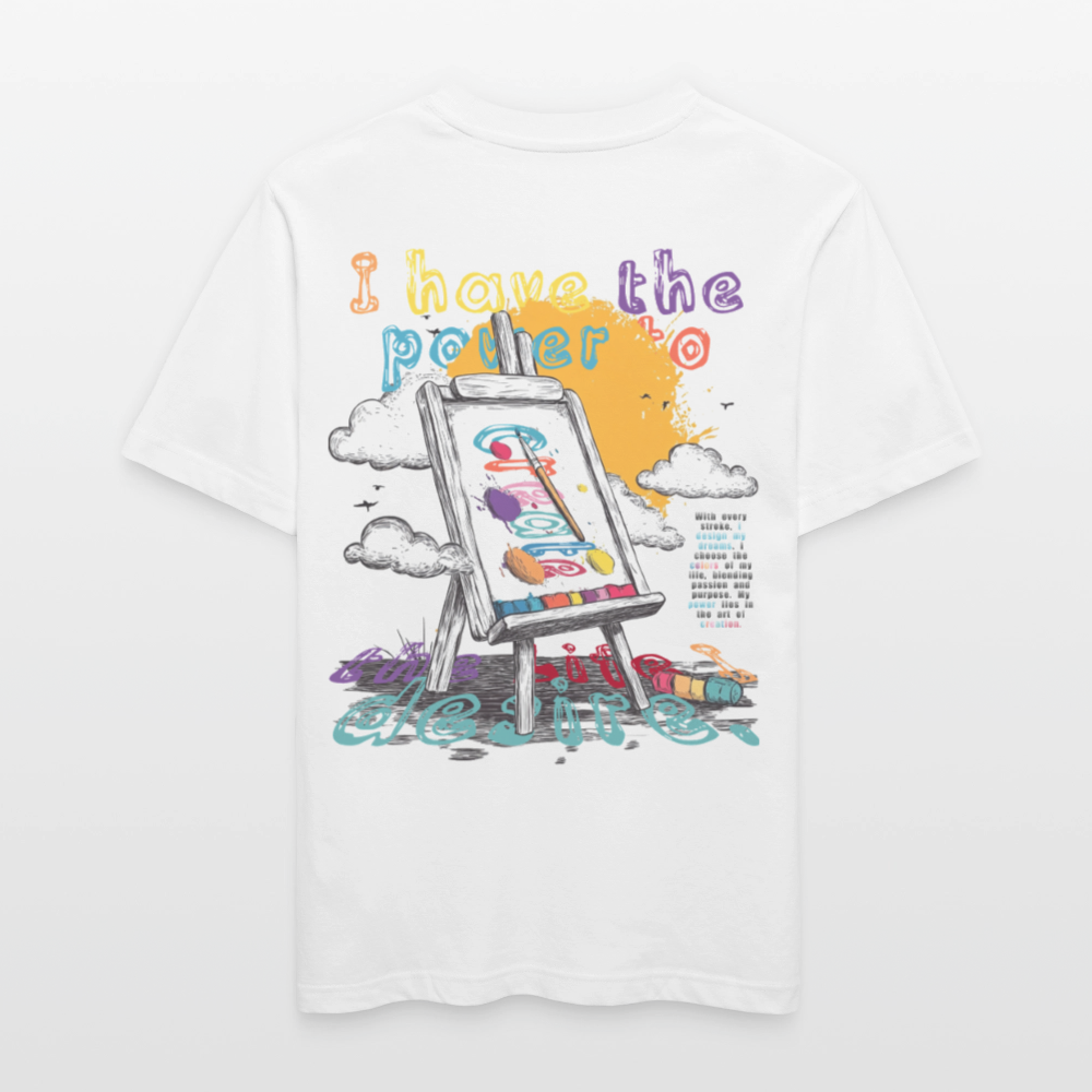 Noctharius, Malen, 1st | Essential, Relaxed Fit Unisex Bio T-Shirt - Weiß