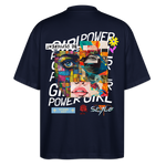 Xizir, Gesicht, 1st | Blaster, Oversize Bio T-Shirt, Unisex - Navy