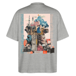 Zephiron, Schloss, 1st | Blaster, Oversize Bio T-Shirt, Unisex - Grau meliert